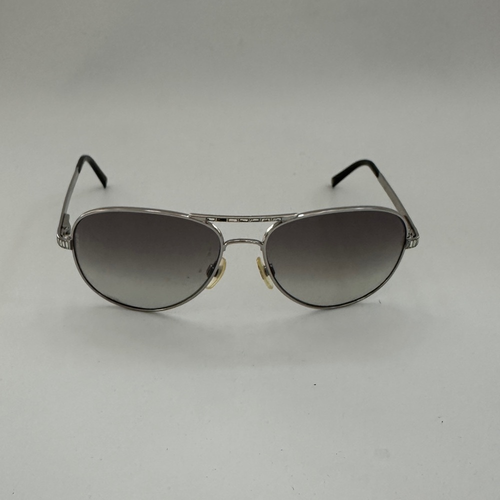 Authentic Chanel 4121-B Silver Aviator Sunglasses - Picture 2 of 7